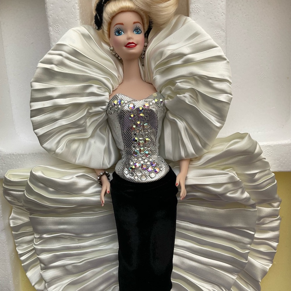 Crystal Rhapsody Elegant  Porcelain Barbie Doll with Silver and Black Gown 1992